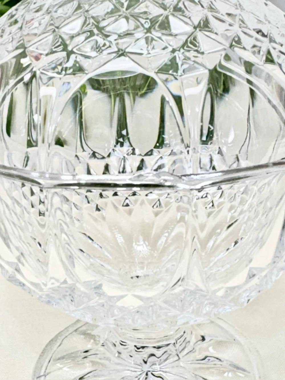 Vintage Cristal d’Arques Longchamp 24% Lead Crystal Candy Dish with Lid